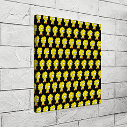 Холст квадратный Лиза Симпсон: узор, цвет: 3D-принт — фото 2