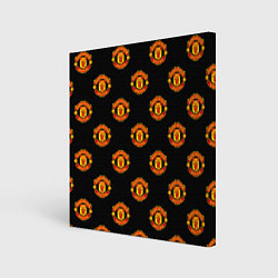 Холст квадратный Manchester United Pattern, цвет: 3D-принт
