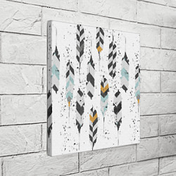 Холст квадратный Перья, цвет: 3D-принт — фото 2