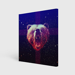 Холст квадратный Roar Bear, цвет: 3D-принт