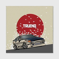 Холст квадратный Toyota Trueno ae86, цвет: 3D-принт — фото 2