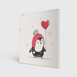 Картина квадратная Влюбленный пингвин
