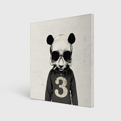 Холст квадратный Скелет панды, цвет: 3D-принт