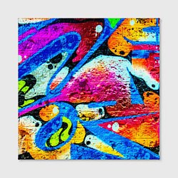 Холст квадратный Граффити, цвет: 3D-принт — фото 2