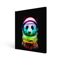 Холст квадратный Панда космонавт, цвет: 3D-принт