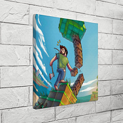 Холст квадратный Minecraft Woodcutter, цвет: 3D-принт — фото 2