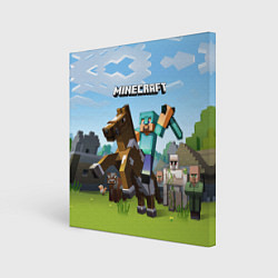 Картина квадратная Minecraft Rider