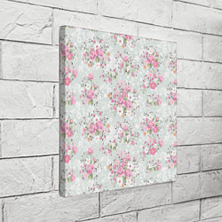 Холст квадратный Flower pattern, цвет: 3D-принт — фото 2
