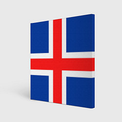 Холст квадратный Исландия, цвет: 3D-принт