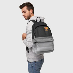 Рюкзак ФК Барселона: Серый стиль, цвет: 3D-принт — фото 2