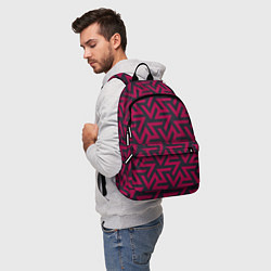 Рюкзак Пурпурная абстракция, цвет: 3D-принт — фото 2