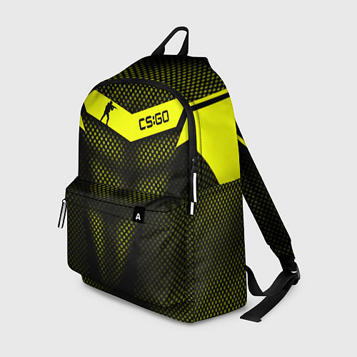 Рюкзак CS:GO Yellow Carbon / 3D-принт – фото 1