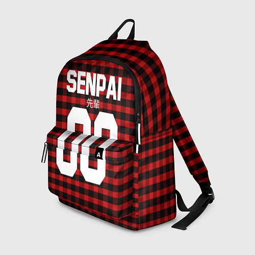 Рюкзак Senpai 00: Red Grid / 3D-принт – фото 1