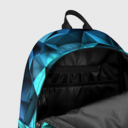 Рюкзак Бирюзовые грани, цвет: 3D-принт — фото 2