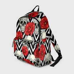 Рюкзак Черепа и розы, цвет: 3D-принт