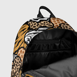 Рюкзак Сердца из шкур африканских животных, цвет: 3D-принт — фото 2