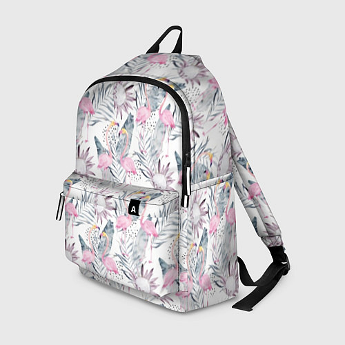 Рюкзак Тропические фламинго / 3D-принт – фото 1
