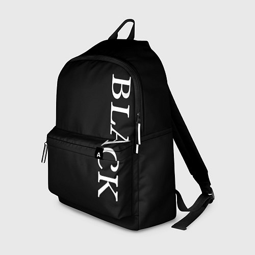 Рюкзак Чёрная футболка с текстом / 3D-принт – фото 1
