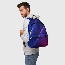 Рюкзак Фиолетово 3d волны 2020, цвет: 3D-принт — фото 2