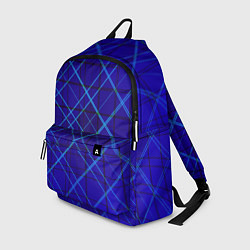 Рюкзак Сине-черная геометрия 3D, цвет: 3D-принт