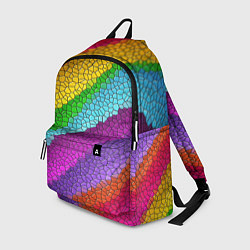 Рюкзак Яркая мозаика радуга диагональ, цвет: 3D-принт