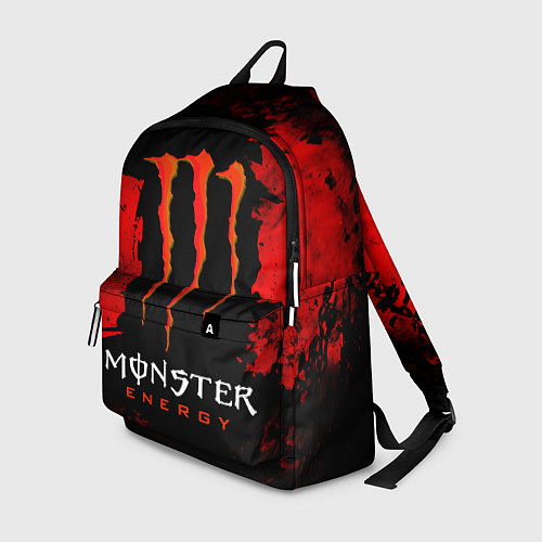 Рюкзак Red grunge monster energy / 3D-принт – фото 1