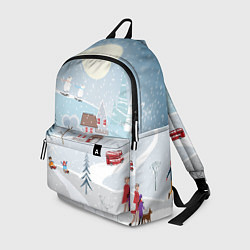 Рюкзак Зимний дворик, цвет: 3D-принт