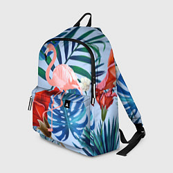 Рюкзак Фламинго в папоротнике, цвет: 3D-принт