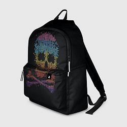 Рюкзак Радужный череп из пикселей, цвет: 3D-принт