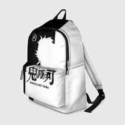 Рюкзак Черно белый силуэт Танджиро, цвет: 3D-принт