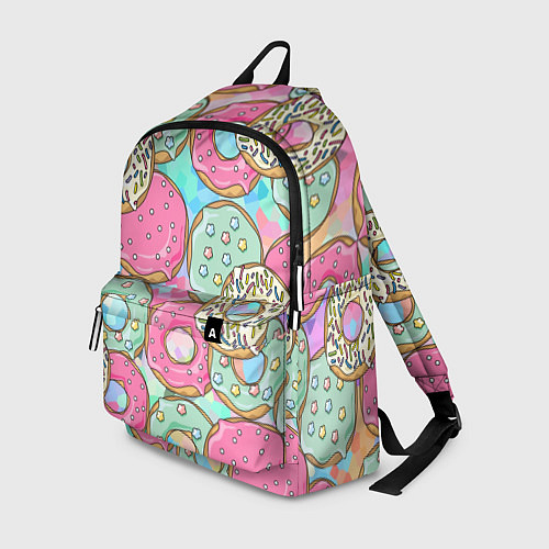 Рюкзак РазНоцветные Пончики / 3D-принт – фото 1