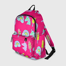 Рюкзак Pop it радуга и единорог, цвет: 3D-принт