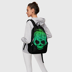 Рюкзак Зелёный череп, цвет: 3D-принт — фото 2