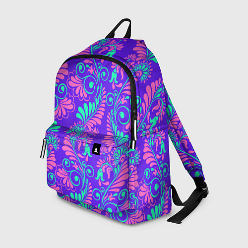 Рюкзак Яркий цветочный узор / 3D-принт – фото 1