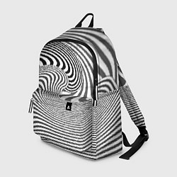 Рюкзак Черно белый мозаичный узор, цвет: 3D-принт