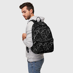 Рюкзак Черно-белый геометрический, цвет: 3D-принт — фото 2