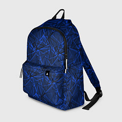 Рюкзак Черно-синий геометрический, цвет: 3D-принт