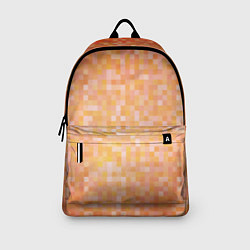 Рюкзак Оранжевая пиксель абстракция, цвет: 3D-принт — фото 2