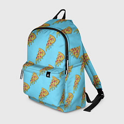 Рюкзак Пицца паттерн на голубом, цвет: 3D-принт