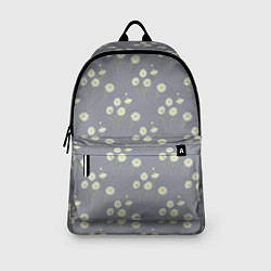 Рюкзак Ромашки на сером паттерн, цвет: 3D-принт — фото 2