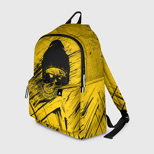 Рюкзак Череп Хипстер Гранж Брызги / 3D-принт – фото 1