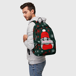 Рюкзак Зимний кролик и снежинки, цвет: 3D-принт — фото 2