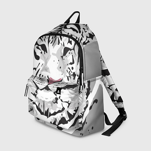 Рюкзак Белый снежный тигр / 3D-принт – фото 1