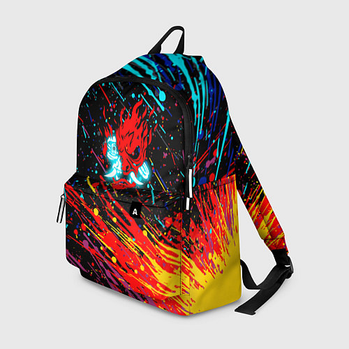 Рюкзак Cyberpunk 2077 Цветные брызги / 3D-принт – фото 1