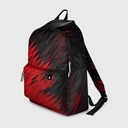 Рюкзак ЧЁРНО КРАСНЫЕ КРАСКИ RED BLACK STRIPES, цвет: 3D-принт