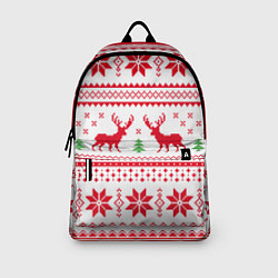 Рюкзак Новогодний узор с оленями, цвет: 3D-принт — фото 2