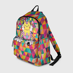 Рюкзак Единорог на радуге в геометрии, цвет: 3D-принт