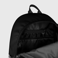 Рюкзак Снеговик на черном фоне, цвет: 3D-принт — фото 2