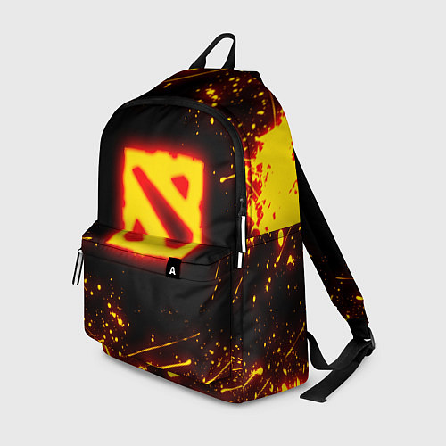 Рюкзак DOTA 2 FIRE LOGO ДОТА 2 ОГНЕННЫЙ ЛОГО / 3D-принт – фото 1