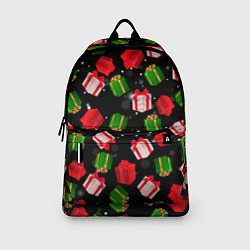 Рюкзак Новогодние паттерн подарков, цвет: 3D-принт — фото 2